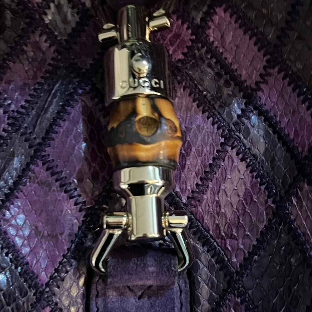 Authentic Gucci Python and Suede Large Jackie Hobo - Picture 6 of 10